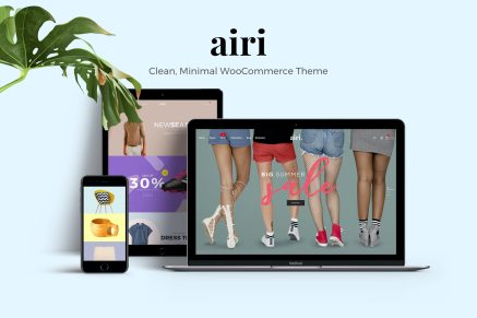 Airi- Clean, Minimal WooCommerce 1.7.0 WordPress Theme