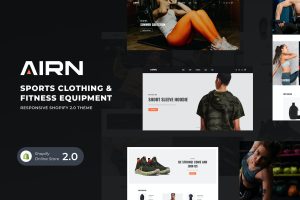 AIRN – Sports Clothing & Fitness Equipment Shopify
