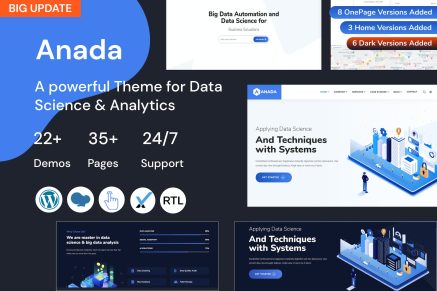 Anada-Data Science & Analytics Landing Page 2.4 WordPress Theme