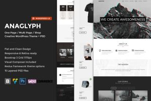 Anaglyph – One page / Multipage WordPress Theme