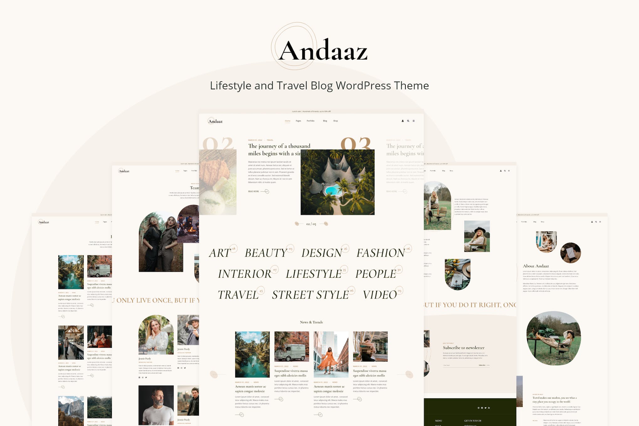 Andaaz- Lifestyle and Travel Blog 1.0.1 WordPress Theme