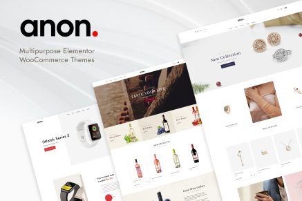 Anon- Multipurpose Elementor WooCommerce s 2.2.10 WordPress Theme