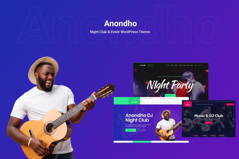 Anondho – Night Club & Event WooCommerce WordPress