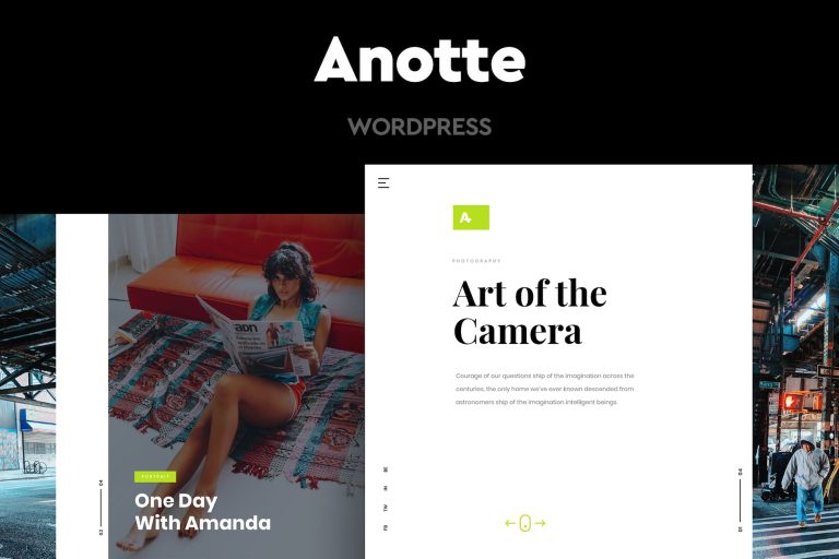 Anotte – Horizontal Photography WordPress Theme