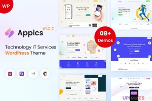 Appics – app landing page WordPress Theme