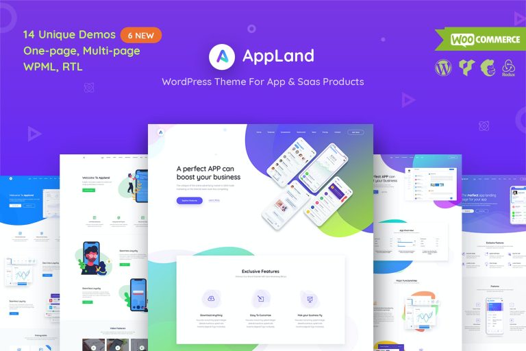 AppLand – WordPress Theme For App & Saas Products