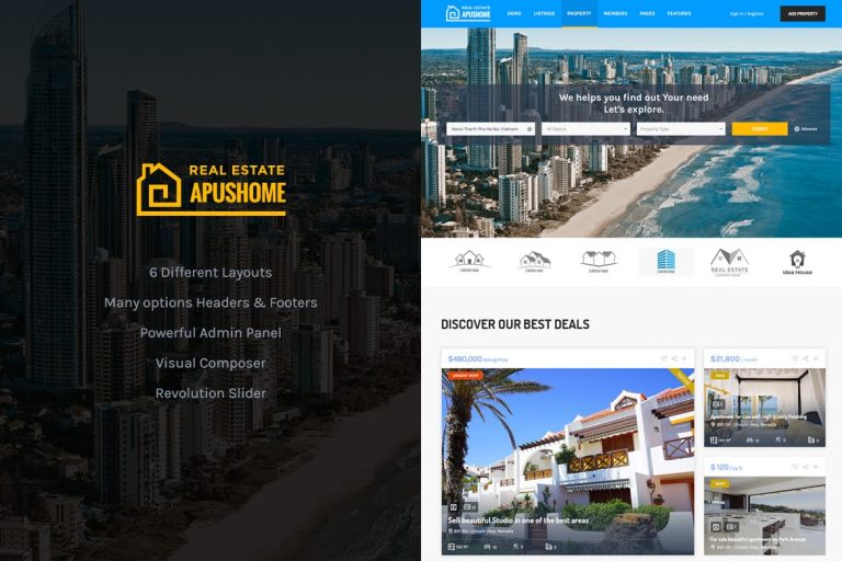 ApusHome – Real Estate WordPress Theme