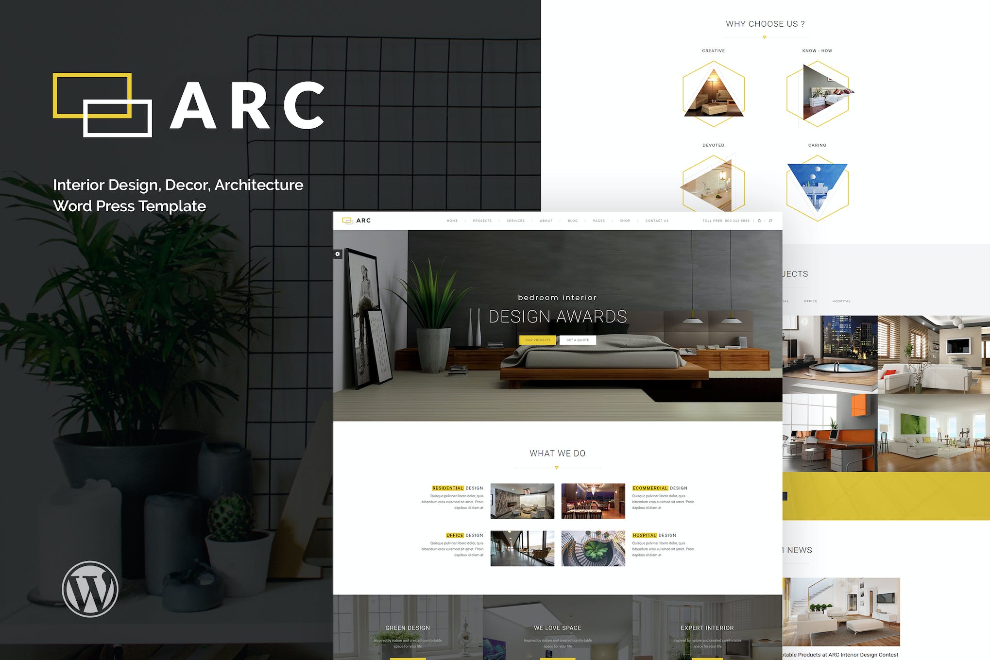 ARC- Interior Design, Decor, Architecture WordPre 1.4.2 WordPress Theme