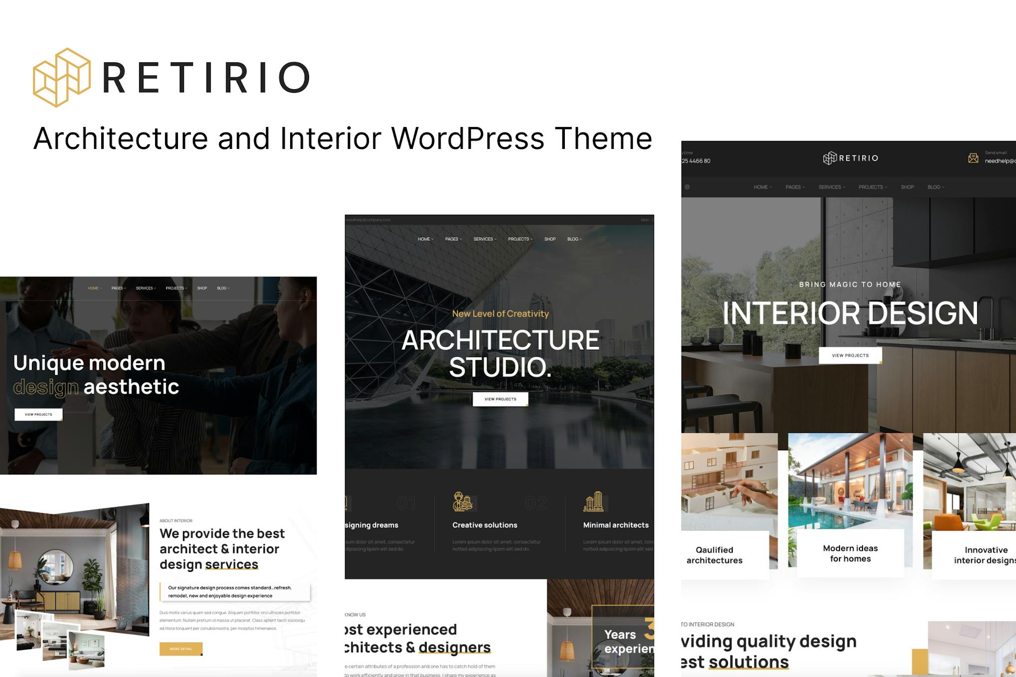 Architecture and Interior - Retirio 1.1.6 WordPress Theme