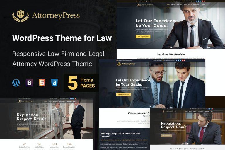 Attorney Press – Lawyer WordPress Theme