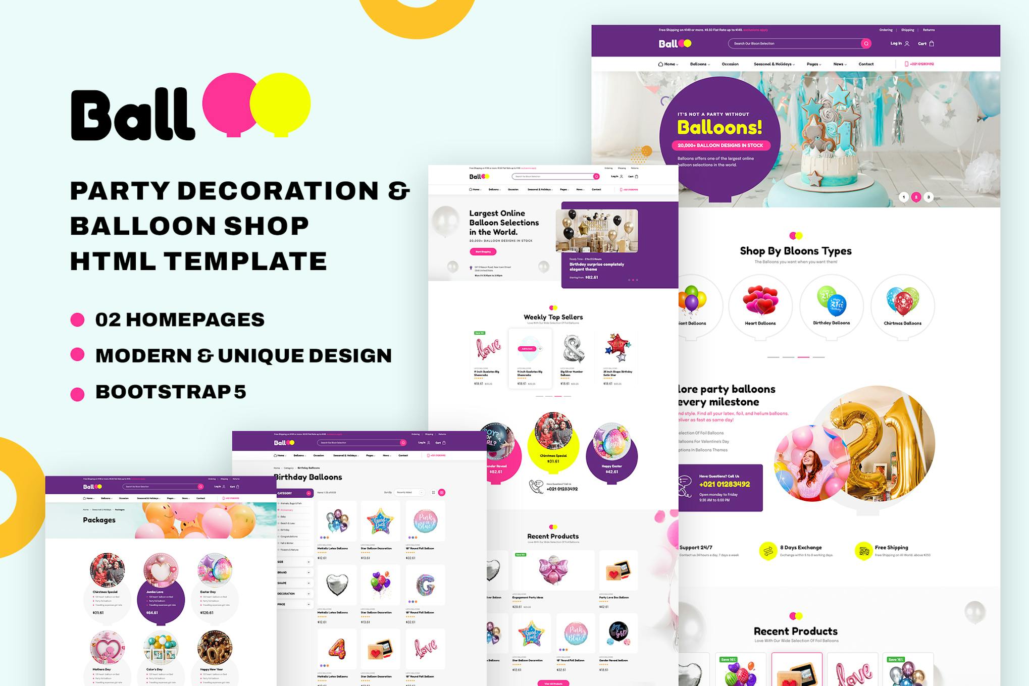 Balloo - Party Balloon Shop HTML Template