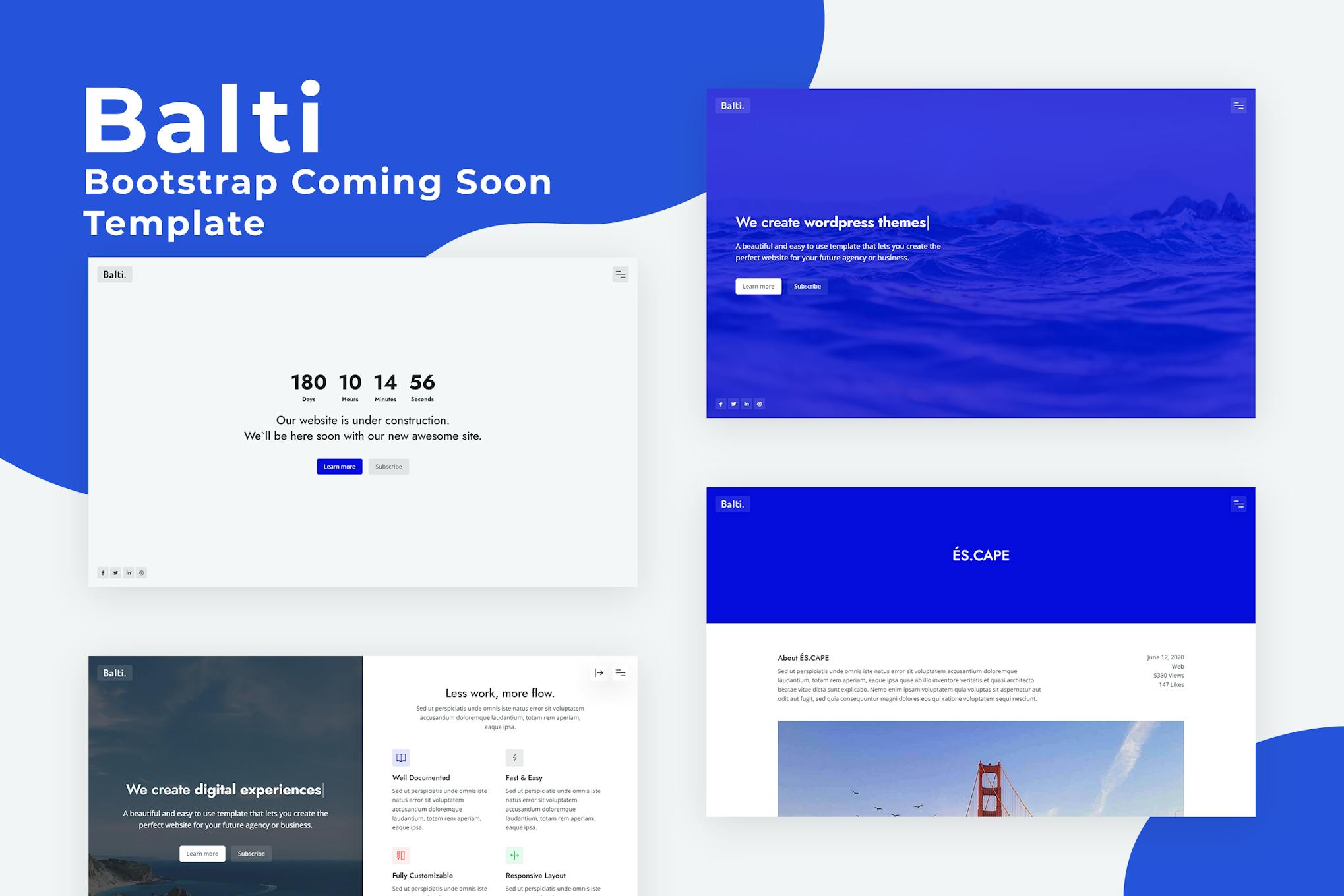 Balti - Bootstrap Coming Soon Template
