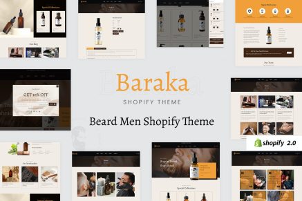 Baraka - Beard Oil, Beauty Cosmetic Store Shopify Theme