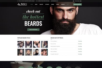 Barber- for Barbers & Hair Salons 1.7 WordPress Theme