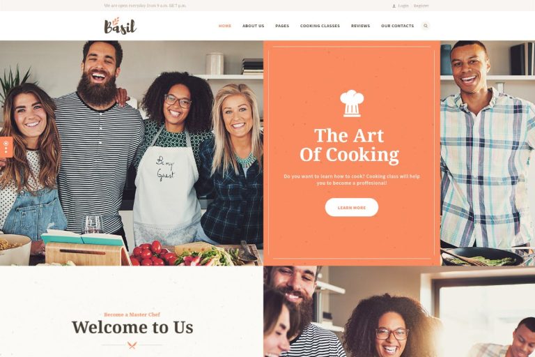 Basil – Cooking Classes and Workshops WordPress Theme