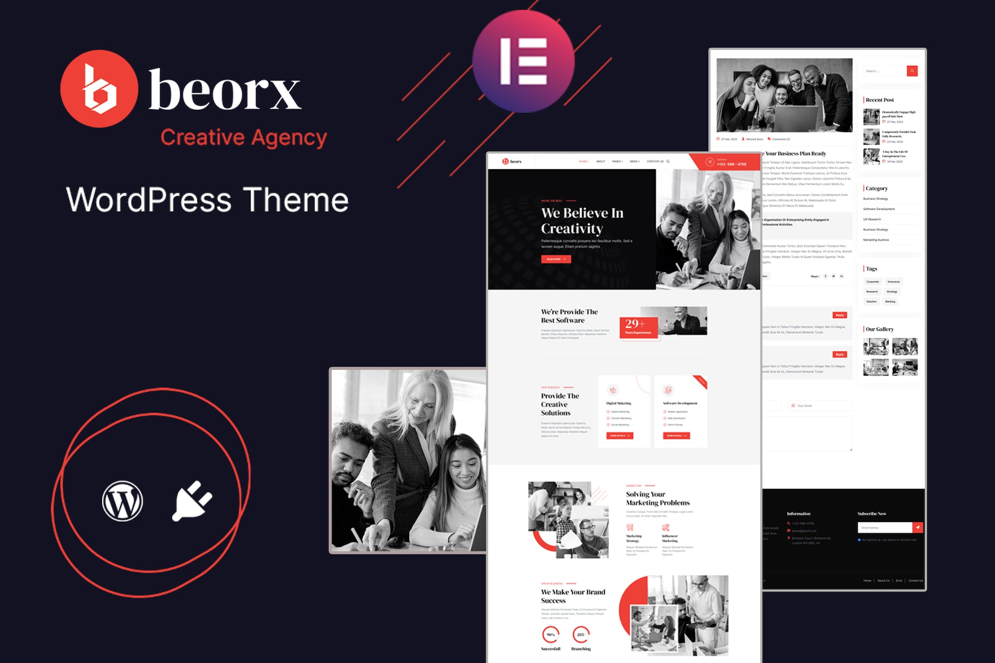 Beorx- Elementor Creative Agency 2.2.4 WordPress Theme