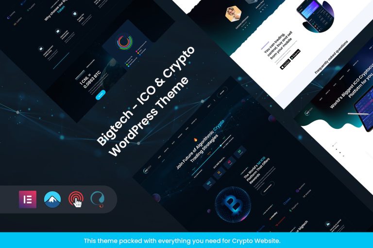 Bigtech – ICO & Crypto Landing WordPress Theme