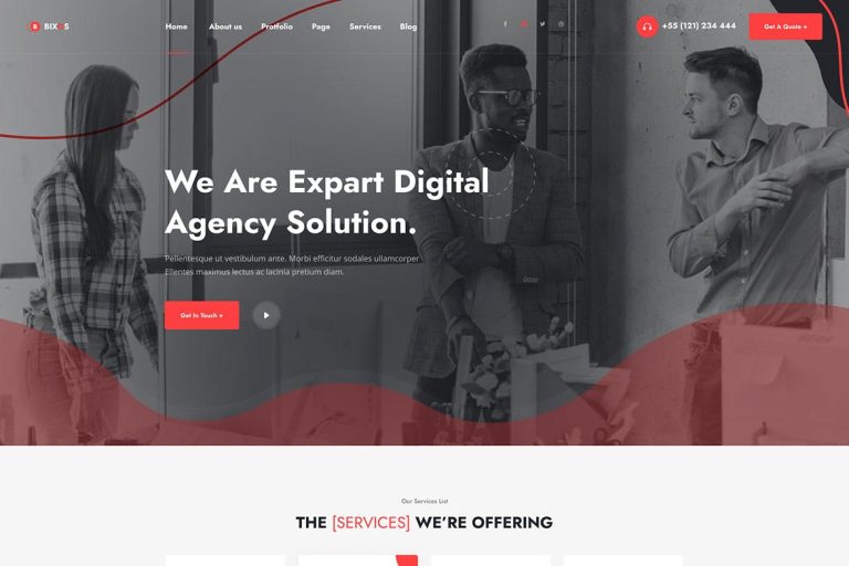 Bixos – Business & Digital Agency WordPress Theme