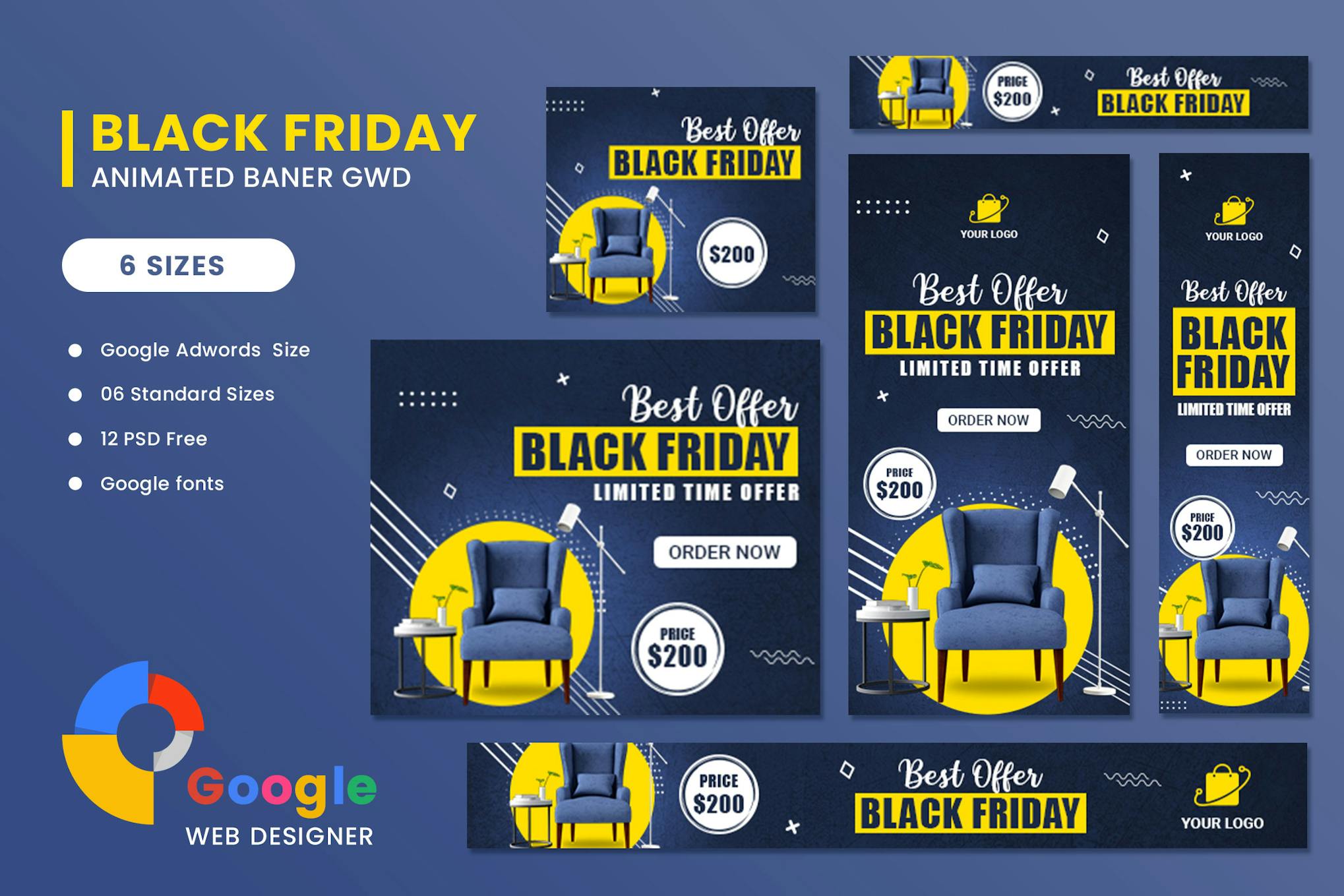 Black Friday Sale Banner HTML Banner Ads GWD