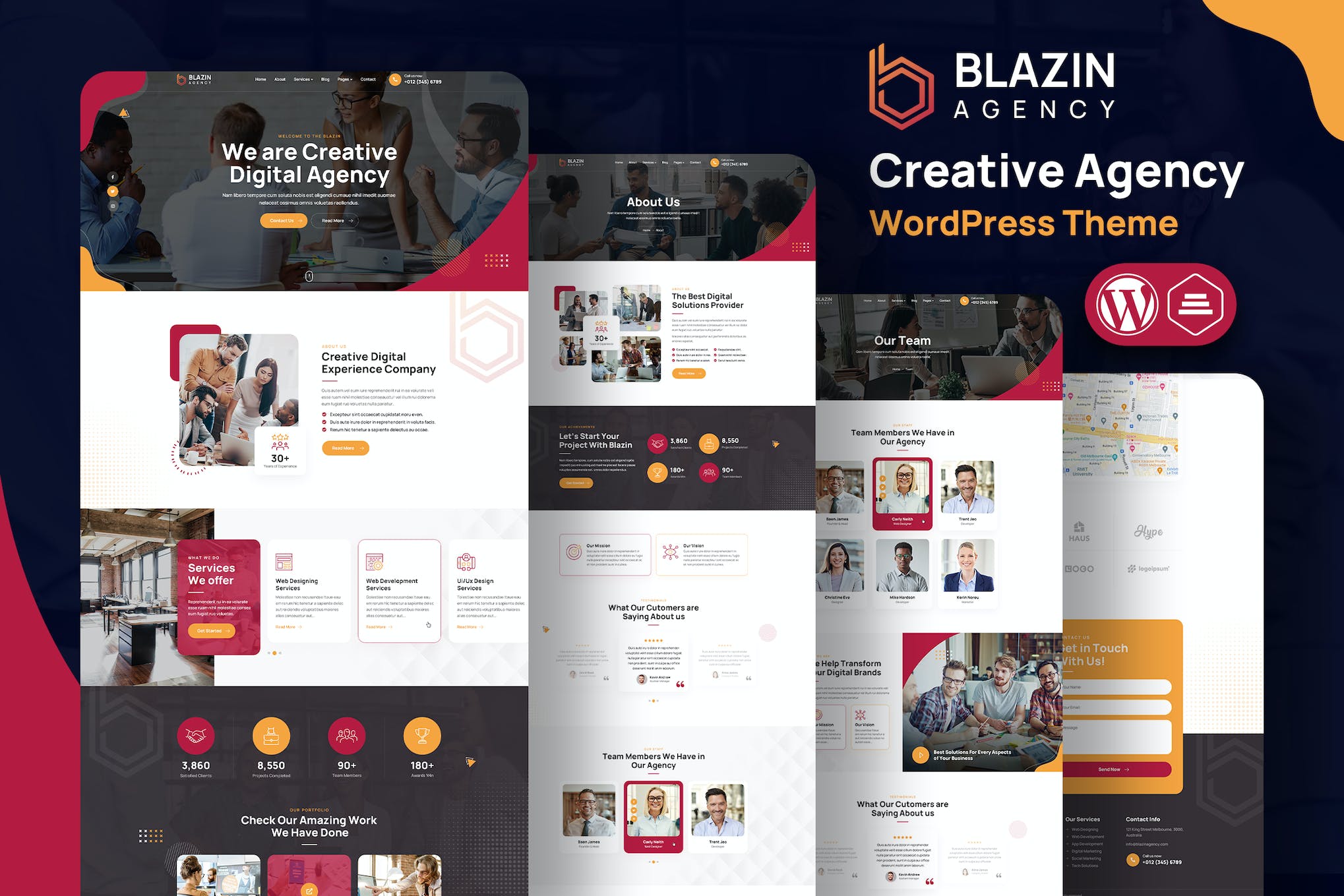 Blazin Agency- Creative 1.1 WordPress Theme