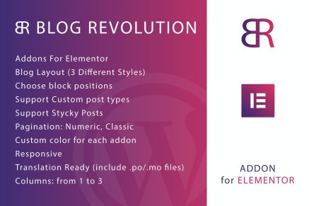 Blog Revolution for Elementor WordPress Plugin 1.0
