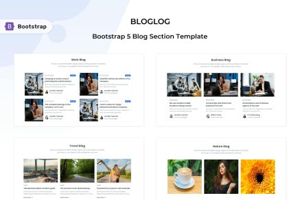 Bloglog - Bootstrap Blog Section Template