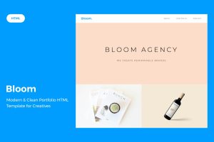 Bloom – One & Multi Page Portfolio HTML Template