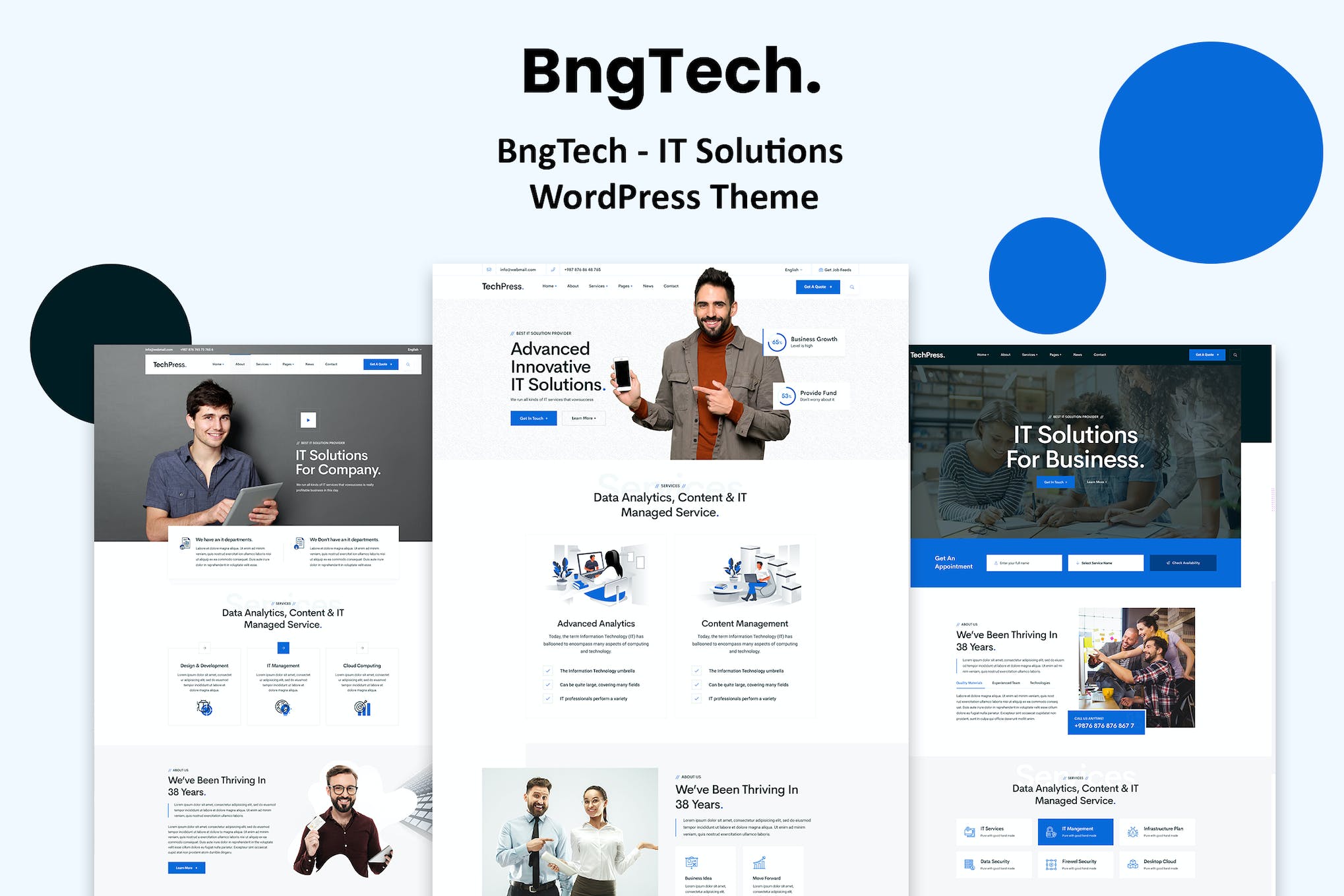 BngTech - IT Solutions 2.0.1 WordPress Theme