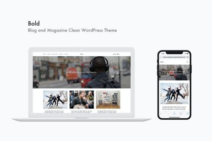 Bold- Blog and Magazine Clean 1.0.4 WordPress Theme