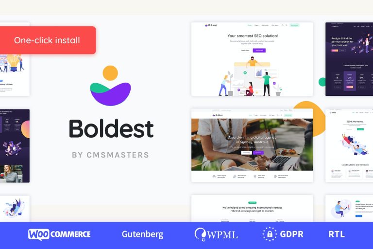 Boldest – Consulting and Marketing Agency WordPress Theme