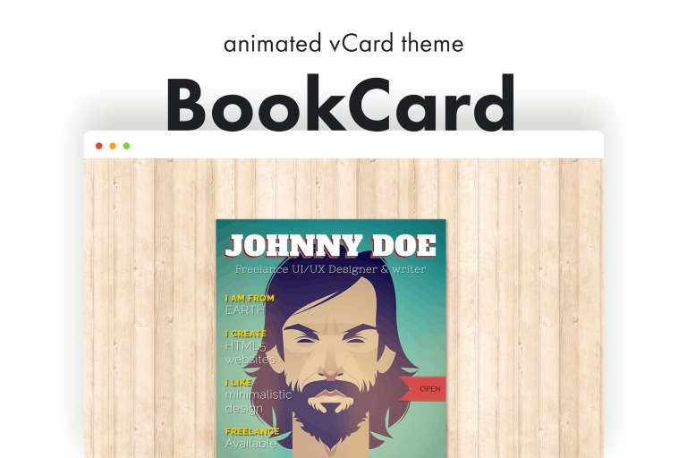 BookCard – 3D Folded vCard WordPress Theme