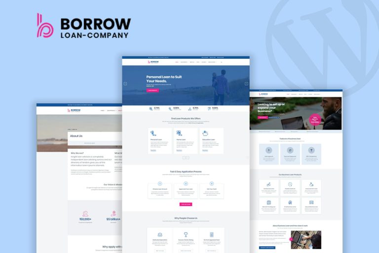 Borrow – Loan Company Responsive WordPress Theme