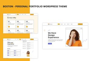 Boston – Personal Portfolio WordPress Theme