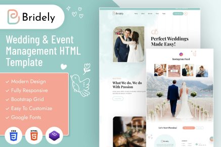 Bridely - Wedding & Event Management HTML Template