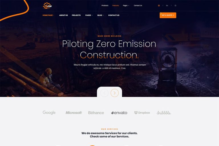 Bulter – Clean Construction WordPress Theme