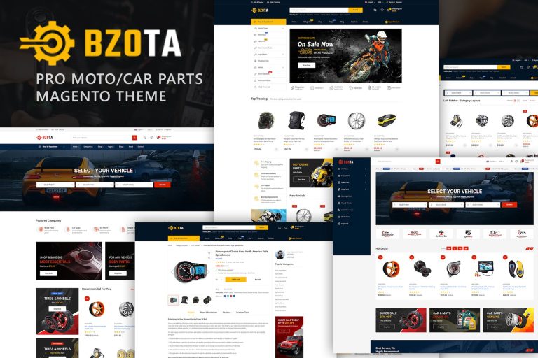 BzoTa – Parts & Accessories Magento Theme