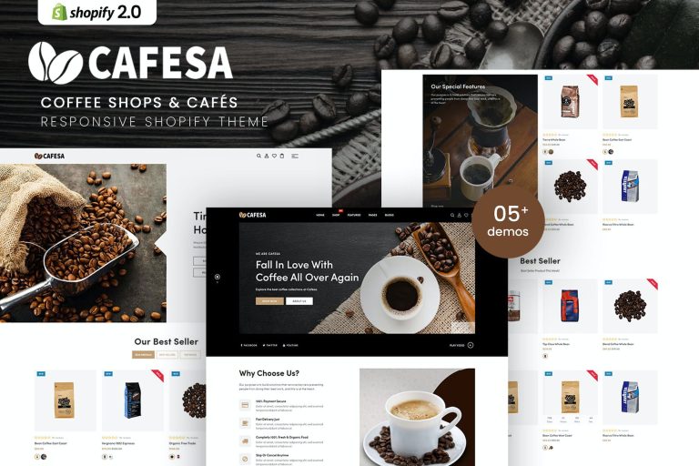 Cafesa – Coffee Shops & Cafés Shopify Theme