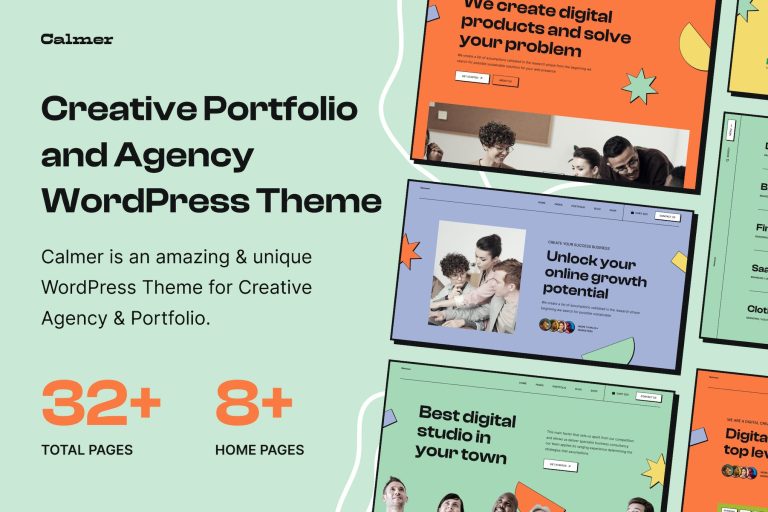 Calmer – Portfolio and Agency WordPress Theme