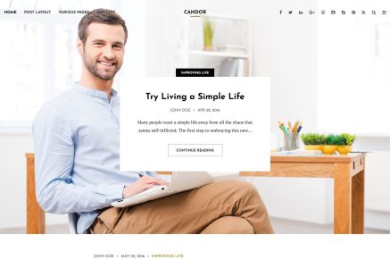 Candor- Responsive Blog 1.1.5 WordPress Theme