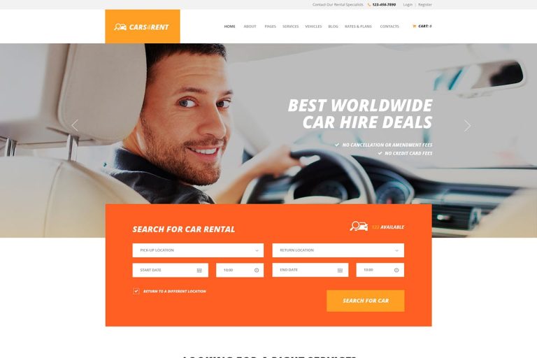 Cars4Rent WordPress Theme