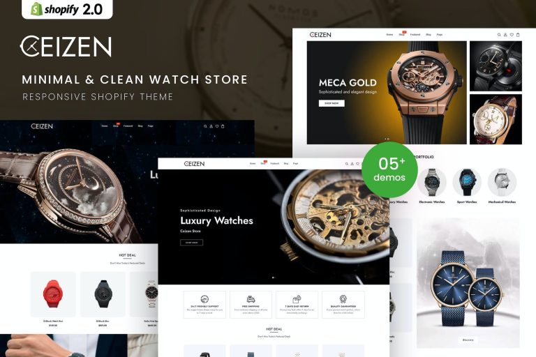 Ceizen – Minimal & Clean Watch Store Shopify Theme