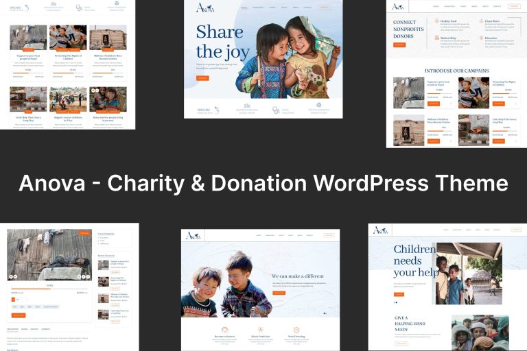 Charity & Donation WordPress Theme – Anova