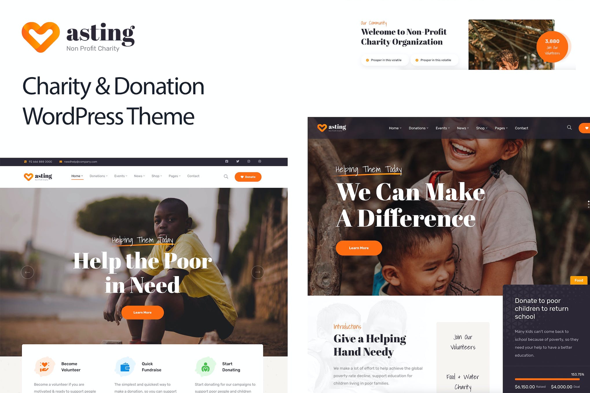 Charity & Donation - Asting 1.2.7 WordPress Theme