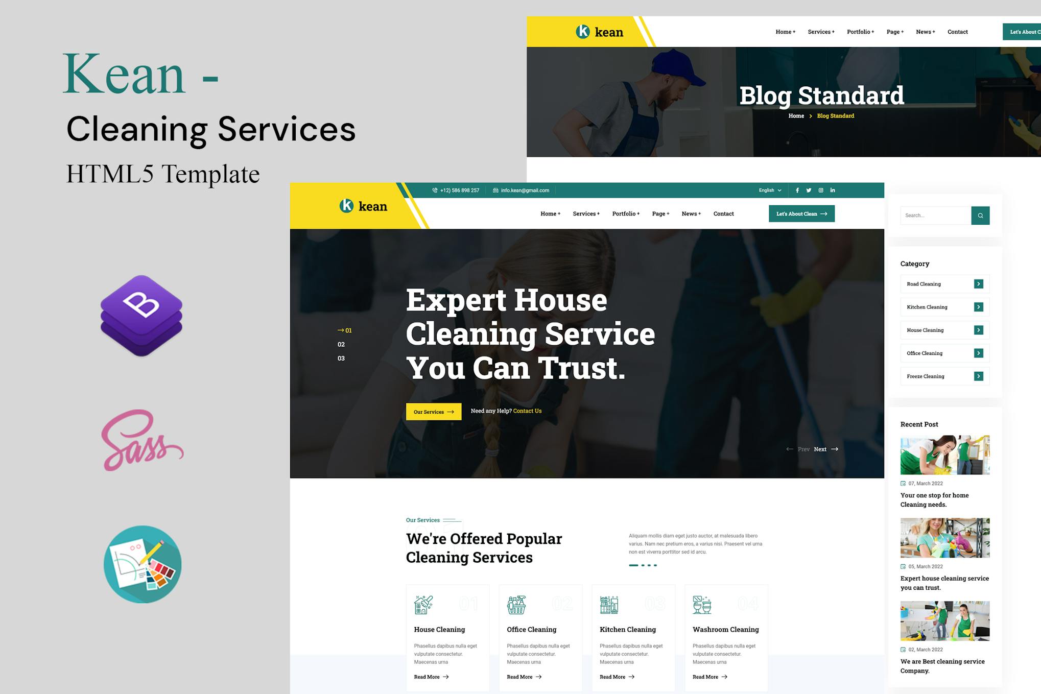 Cleaning Services Bootstrap & HTML Template