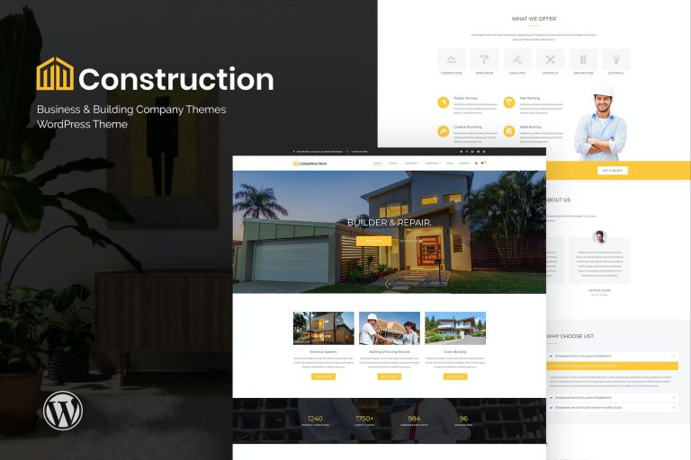 Construction – Business & Building WordPress Theme