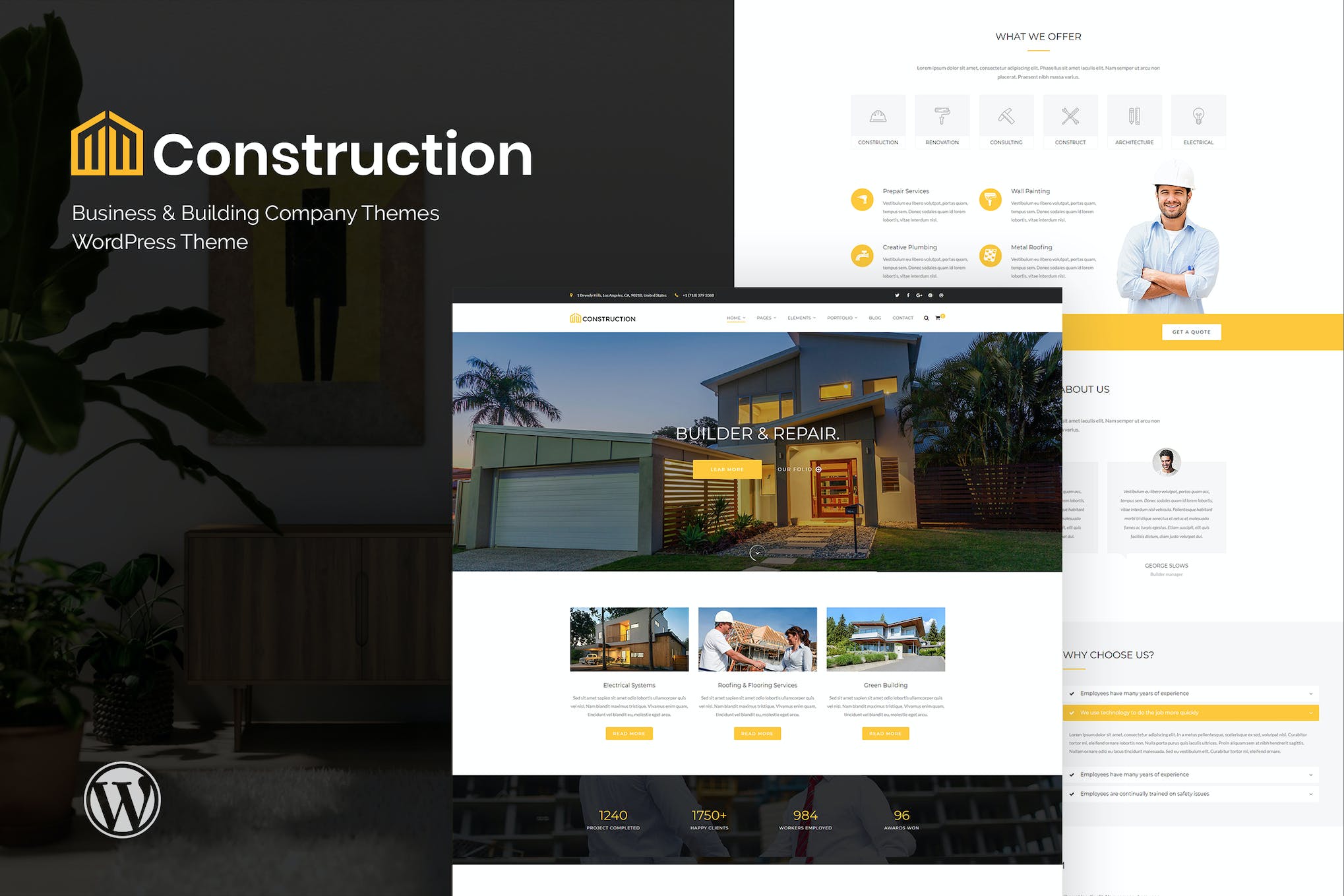 Construction- Business & Building Company WordPre 1.0.4 WordPress Theme