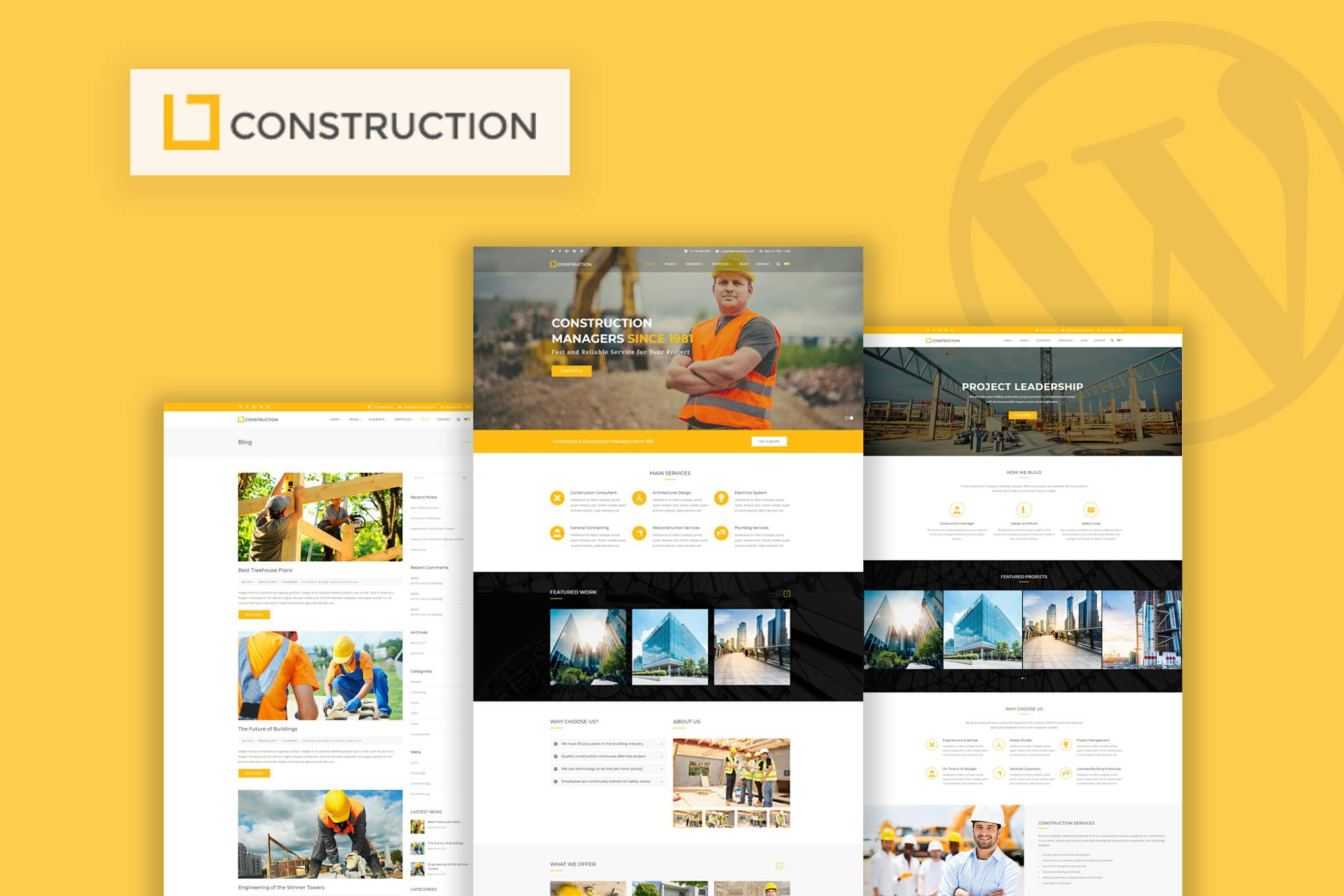 Construction- Business & Building 1.2.4 WordPress Theme