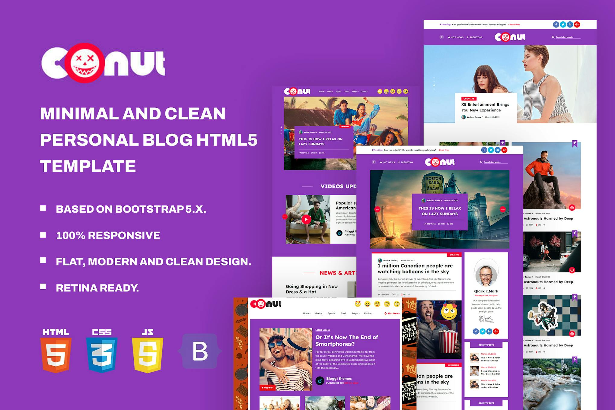 Conut - Viral Buzz and Personal Blog HTML
