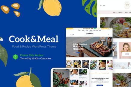 Cook&Meal- Food Blog & Recipe 1.2.2 WordPress Theme