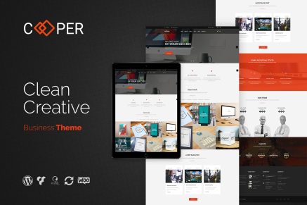 Cooper- Clean Creative Business 2.1 WordPress Theme
